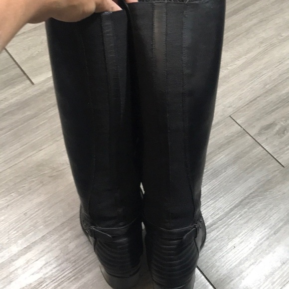 Aquatalia Black Leathwr “Orso” Tall Round Toe Riding Boot size 6.5 - Picture 10 of 12